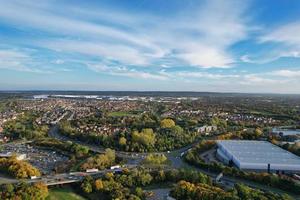 Aerial View of British Roads and Traffic on a Sunny Day photo