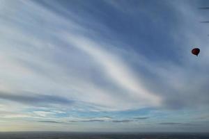 Beautiful Sky with Dramatic Clouds Drone's High Angle Footage over City of England UK photo