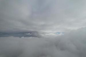 Beautiful Sky with Dramatic Clouds Drone's High Angle Footage over City of England UK photo