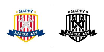 Happy Labor Day banner isolated on white background vector