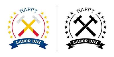 Happy Labor Day banner isolated on white background vector