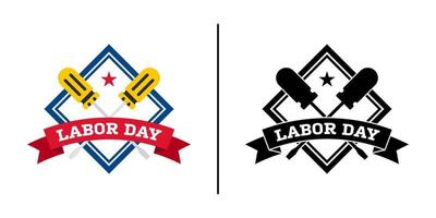 Happy Labor Day banner isolated on white background vector