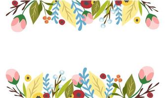 Floral decorative frame . Vector flowers in a rectangle. Wedding invitation.