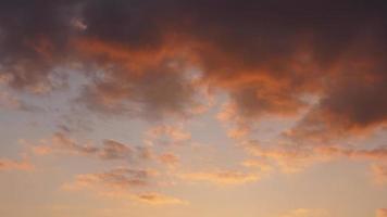 The beautiful sunset view with the colorful clouds and sky in the city photo