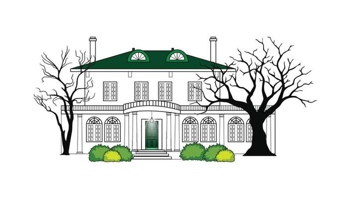 Historical Building Castle Outline Illustration Vector art