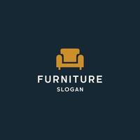 Furniture logo icon flat design template vector