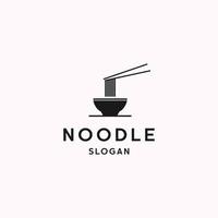 Noodle logo icon flat design template vector