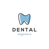 clínica dental logo diente resumen diseño vector plantilla estilo lineal