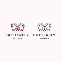 Ilustración de vector de plantilla de diseño de icono de logotipo de mariposa
