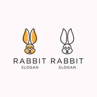 Rabbit logo icon design template vector illustration