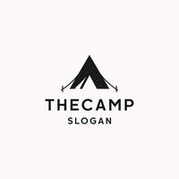 The camp logo icon flat design template vector