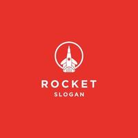 Rocket logo icon design template vector