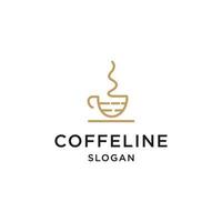 Coffe logo icon flat design template vector