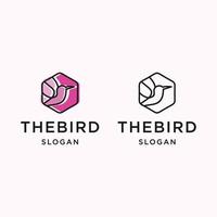 la ilustración de vector de plantilla de diseño de icono de logotipo de pájaro