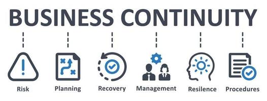 Business Continuity icon - vector illustration . Business, continuity, management, risk, planning, recovery, infographic, template, presentation, concept, banner, pictogram, icon set, icons .