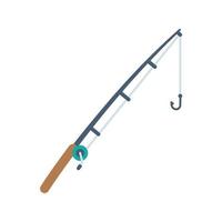 Fishing rod with fishing line Fishermen leisure activities vector