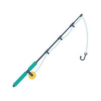 Fishing rod with fishing line Fishermen leisure activities vector