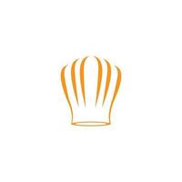 Hat chef logo template vector