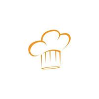 Hat chef logo template vector