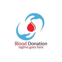 Blood Donation Logo Template Design Vector