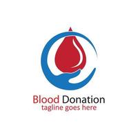 vector de diseño de plantilla de logotipo de donación de sangre