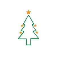 icono de arbol de navidad vector