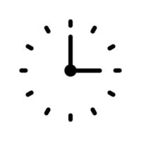 Round clock, white transparent clock face circle arrow icon - Vector