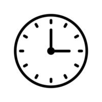 Round clock, white transparent clock face circle arrow icon - Vector