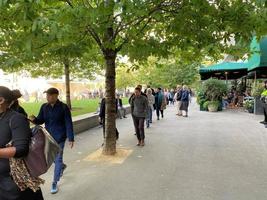 London in the UK in September 2022. People in a queue to see the Queen lying in state. photo