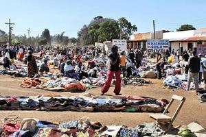 Kimilili in Kenya in February 2011. A view of People selling products in Kenya photo