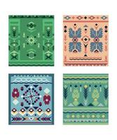 Carpets with Geometric Ornaments vector