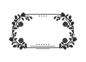 Black Frames of Roses vector