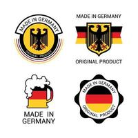 abels of Made in Germany vector