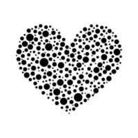 Abstract Heart Illustration in Art Ink Style vector