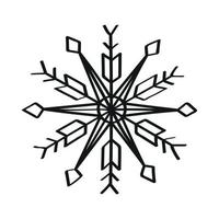 Snowflake Illustratio in Art Ink Style vector