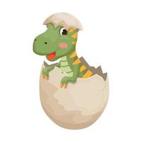 Tyrannosaurus in egg vector