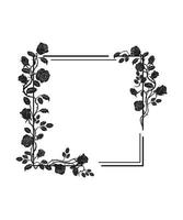 Black Frames of Roses vector