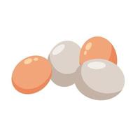 ilustrador vectorial de huevo de gallina vector