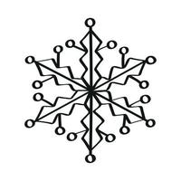 Snowflake Illustratio in Art Ink Style vector