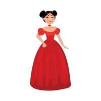 ilustrador vectorial de princesas de dibujos animados vector