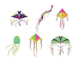 Set of Kites vector