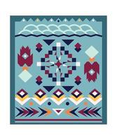 Carpet with Geometric Ornament vector