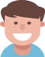 A simple man design smiling made on a white background vector