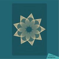 abstract circle line flower background vector