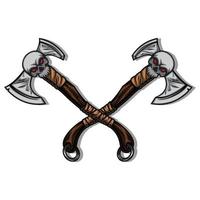 Scary axes vector illustration