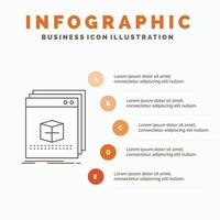 software. App. application. file. program Infographics Template for Website and Presentation. Line Gray icon with Orange infographic style vector illustration