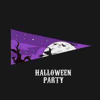 illustration vector of halloween background perfect for print,apparel,etc