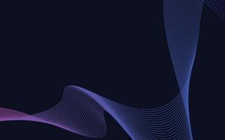 Wave with shadow. Abstract blue lines on a background vector