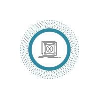 error. application. message. problem. server Line Icon. Vector isolated illustration