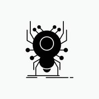 Bug. insect. spider. virus. App Glyph Icon. Vector isolated illustration